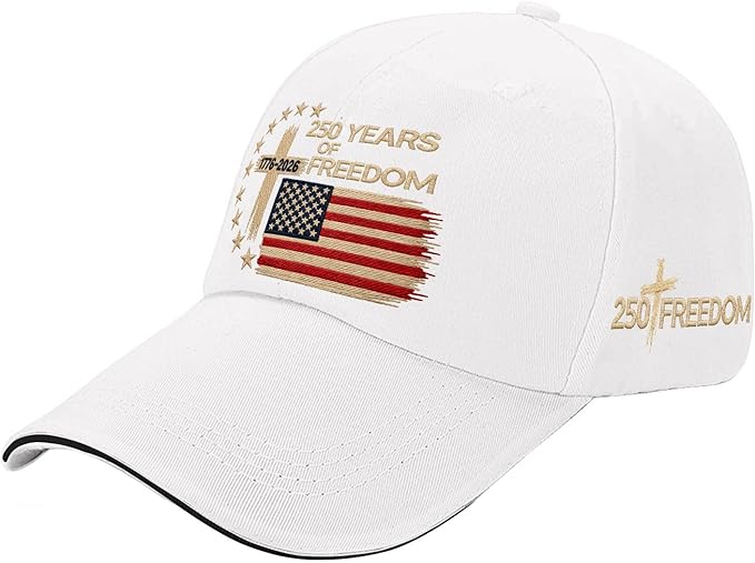 US 250 Years Freedoms 1776-2026 250th Birthday Embroidered Hats Garde Cap for Him