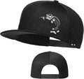 Skull Finger Flat Bill Hats for Men Black Mens Snapback Hat Baseball Cap Fitted Hat Rock N Roll Skeleton Hand Snap Backpack