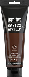 Liquitex BASICS Acrylic Paint, 250ml Tube, Burnt Umber by Liquitex