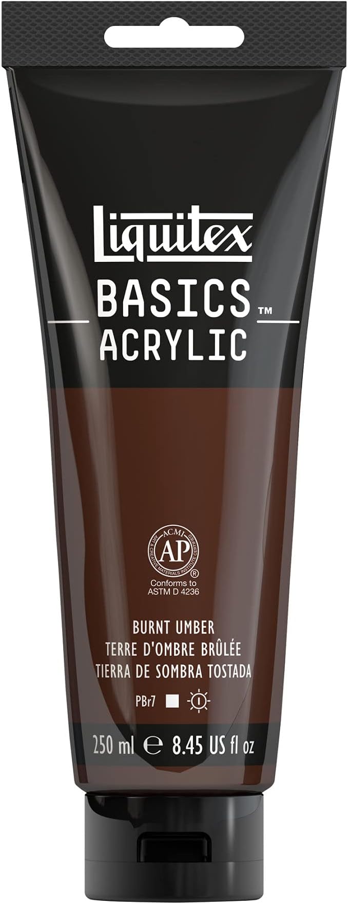 Liquitex BASICS Acrylic Paint, 250ml Tube, Burnt Umber by Liquitex