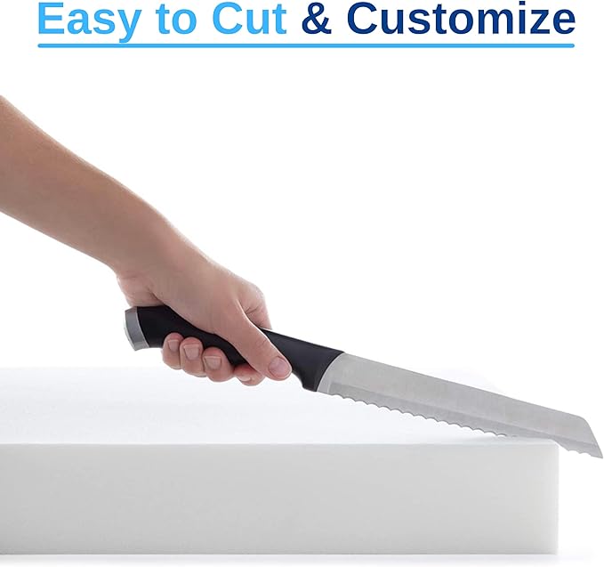FoamRush 12" x 24" x 24" Gel Memory Foam Bench Cushion Replacement Medium Firm - Image 5