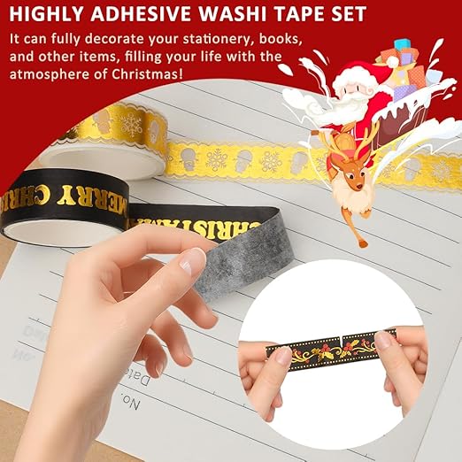 17 Rolls Christmas Washi Tape Set Holiday Washi Tape - Image 3