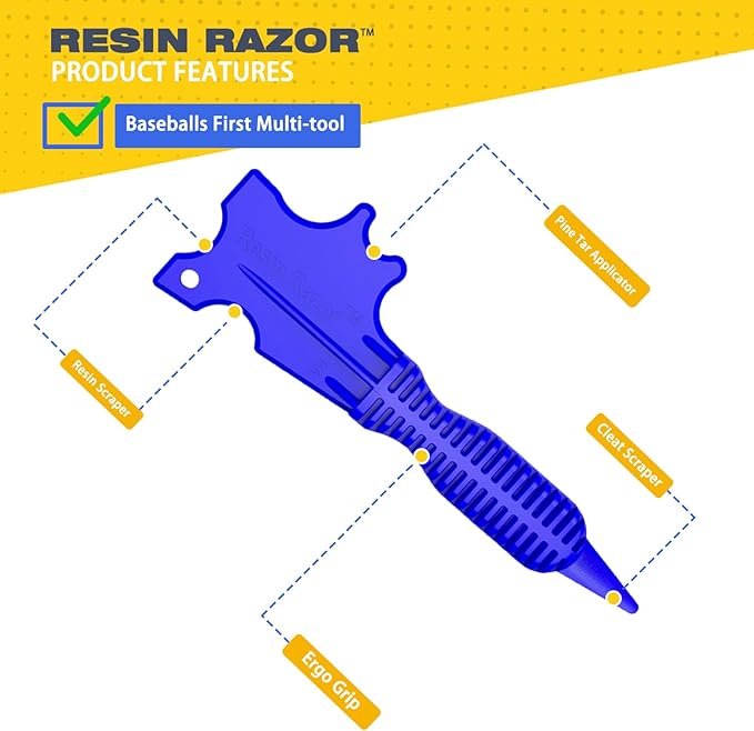 Baseball Bat Pine Tar Remover and Cleat Spike Cleaner Scraper Multitool
