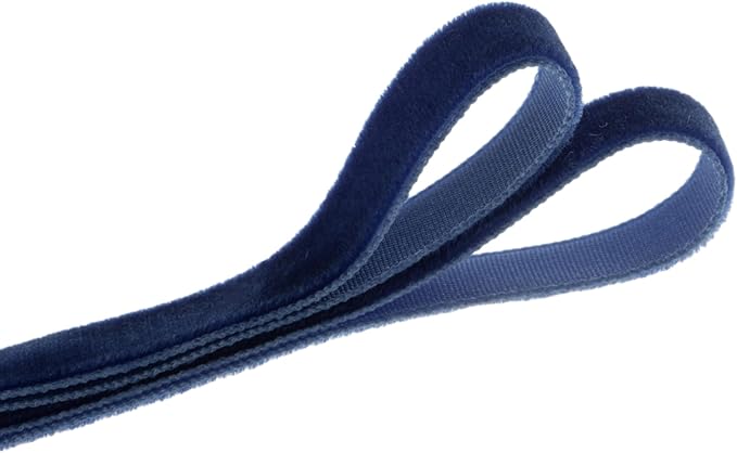 Vintage Sapphire Blue Velvet Ribbon, 3/8 Inch X 25Yd - Image 2