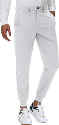 JWM Men's Stretch Golf Joggers Pants with Belt Loops - 29" 34" Slim Fit Tapered Casual Business Travel Dress Work Sweatpants