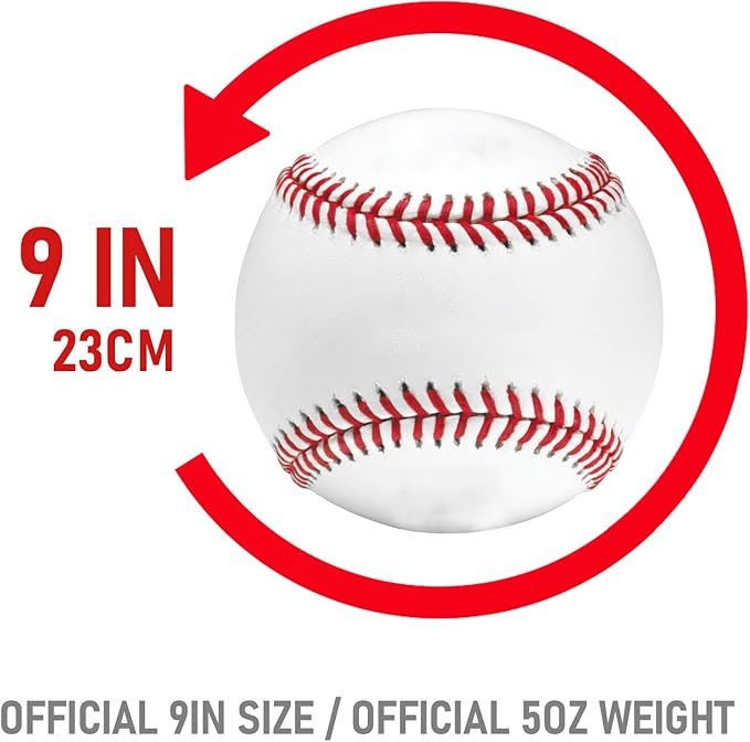 Baseballs, Practice Baseballs, Baseball for Youth Teenager/Adults Players Training Ball, Safe Throwing for Indoor/Outdoor, Batting Practice