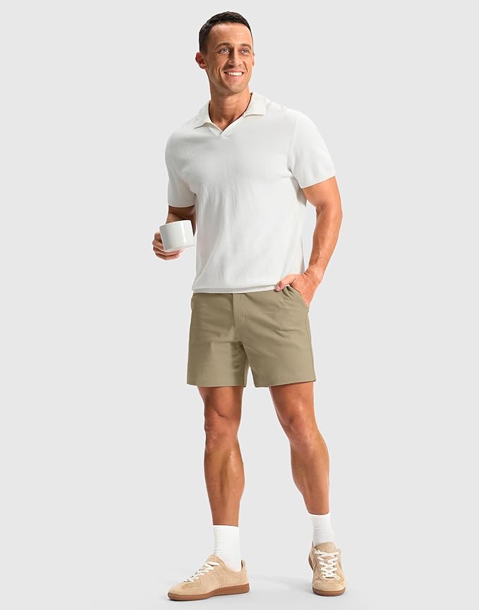 G Gradual Men's Golf Dress Shorts 5"/ 7"/ 9" Stretch Casual Work Flat Front Shorts for Men with 3 Pockets Quick Dry