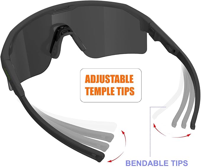 Eazyrun Kids Polarized Sports Sunglasses for Age 8-12 Youth Baseball Softball Cycling Glasses UV Protection for Boy Girl