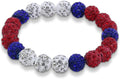 Baseball Bracelet for Women Men Baseball Mom Accessories Essentials Stuff Sparking Bead Bracelet Jewelry Baseballs Sport Fan Bracelet for Sports Game Team