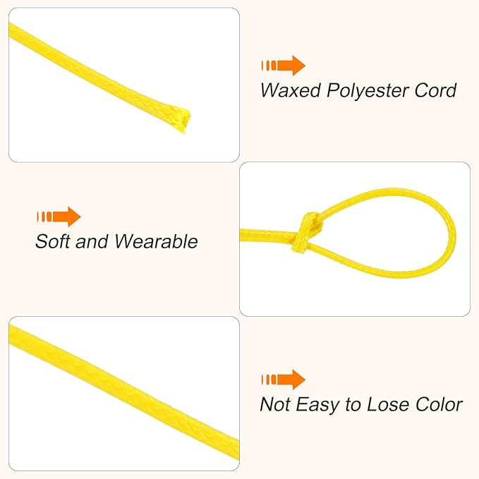 MECCANIXITY Waxed Cord 1mm Waxed Thread 87 Yard Wax String Leather Cord - Image 3