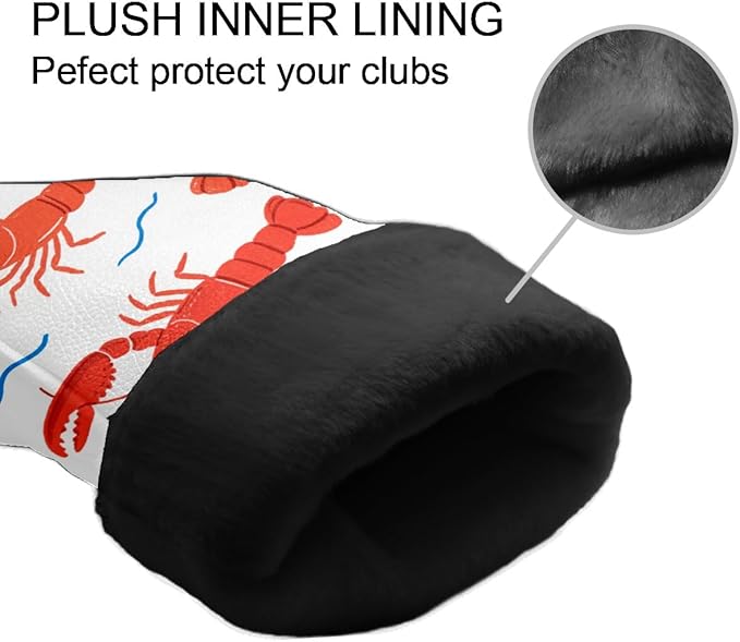 Golf Headcovers Fits Driver Hybrid Fairway 3/5 Wood, Waterproof PU Leather Golf Club Protector, Ideal Sports Accessories & Golfer Gift Colorful Geometry