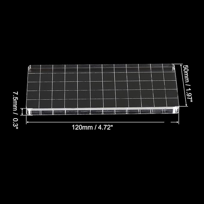 PATIKIL 5" x 2" Acrylic Stamp Block - Image 2