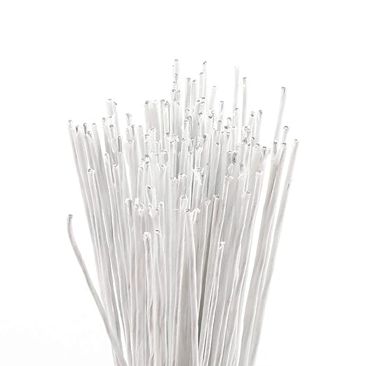 CCINEE 22 Gauge White Floral Wire Stem - Image 4