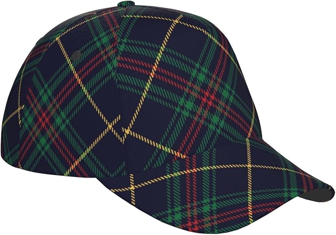 Vintage Cute Plaid Baseball Cap for Men Women,Adjustable Dad Hat Baseball Hat Summer Snapback Cap Outdoor
