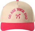 MIRMARU Two-Tone Vintage Canvas Trucker Hats for Men & Women, Adjustable Size Baseball Caps with Trendy Embroidered Design