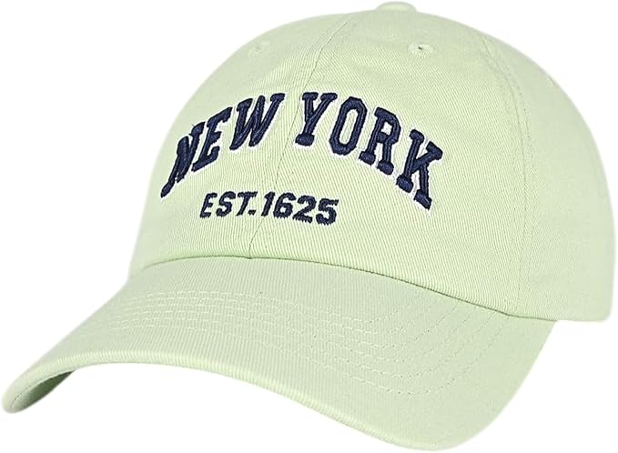 Elidan NY Dad Hat New York EST.1625 Cotton Cap, Adjust Buckle Strap, Unstructured Low-Profile NY Baseball Cap for Men & Women
