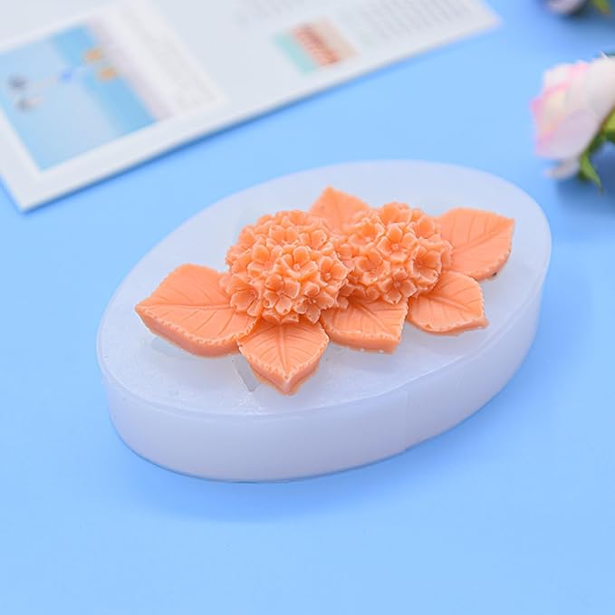Hydrangea Flower Silicone Mold for Candle Soap Fondant Chocolate Candy Cake - Image 6