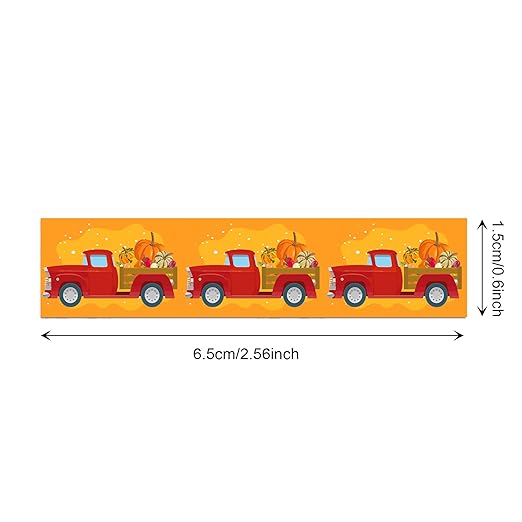 12 Pcs Thanksgiving Print Masking Tape Fall Maple Leaf Washi Tape Pumpkin - Image 4