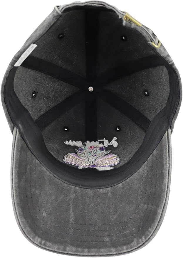 Just One More Chapter Hat for Men Women, Funny Adjustable Cotton Embroidered Book Lover Bookish Baseball Cap