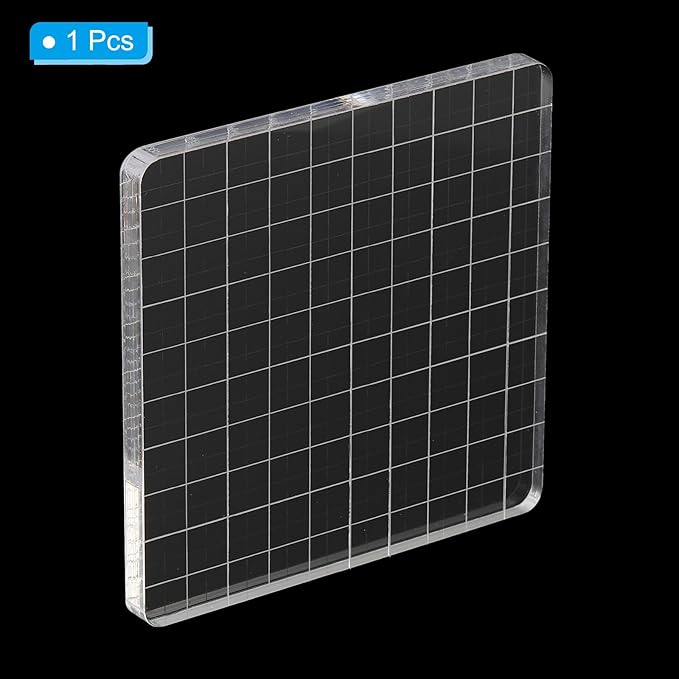 PATIKIL 4" x 4" Acrylic Stamp Block - Image 3