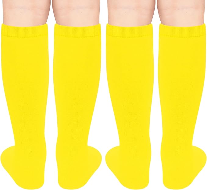Sarfel Kids Soccer Socks Toddler Soccer Socks Girls Boys Soccer Socks Kids Tube Socks with Stripes Toddler Knee High Socks