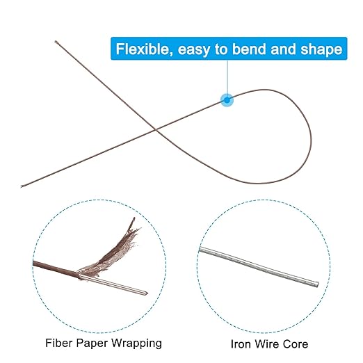 PATIKIL 20 Gauge 16" Floral Stem Wire - Image 3