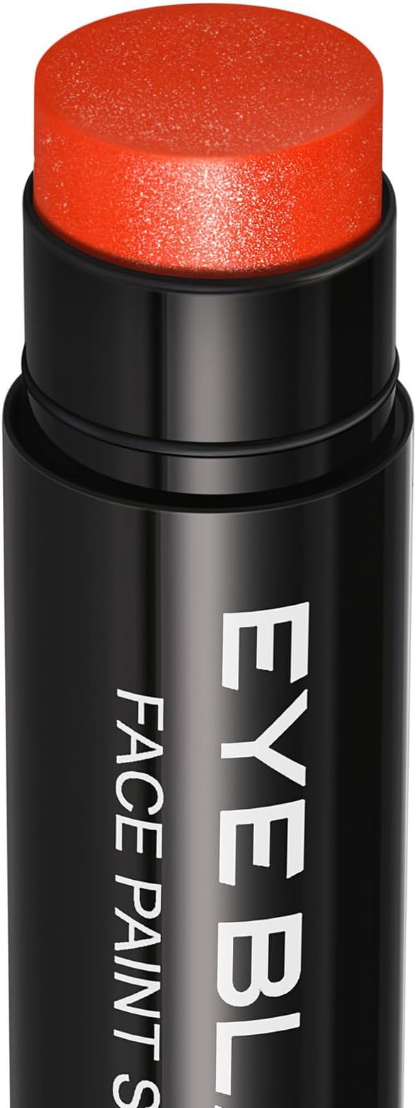 CCbeauty Red Glitter Eye Black Stick for Baseball Football Softball Lacrosse Sport Accessories, Anti-Glare Eyeblack, Waterproof Face Paint, Last All Game, Smooth Application, High Pigmented Color