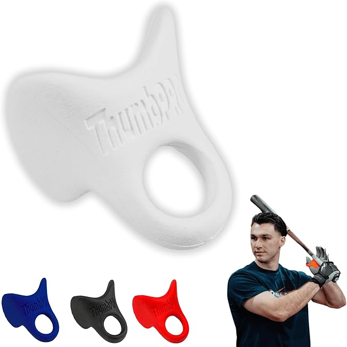 ThumbPRO Baseball Thumb Guard - Batting Aid & Grip Enhancer - Reduces Sting, Improves Swing - for Baseball & Softball - All Levels, Left/Right Hand - 3 Sizes