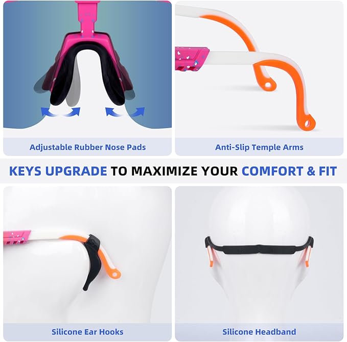 2-Sizes Kids Youth Baseball Sunglasses Men Women Vipers Sunglasses Softball Boys Girl True Polarization &UV Protection
