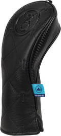 Craftsman Golf Modern Style Premium Black Golf Headcover for 3 5 7 Woods and Driver Hybrids