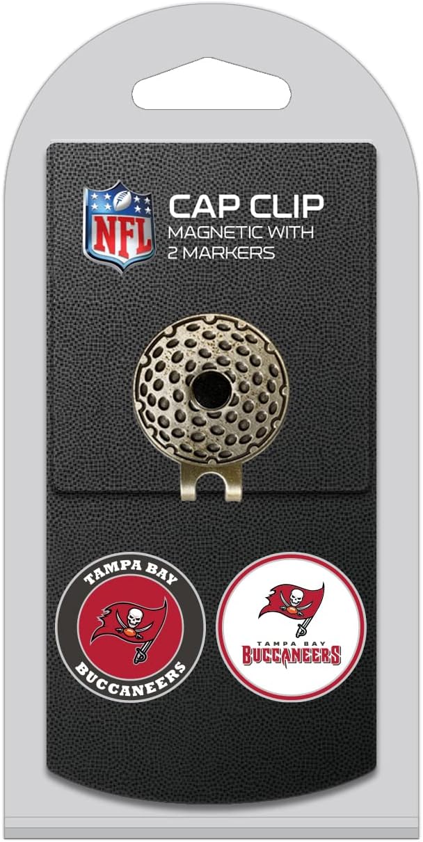 Team Golf NFL Golf Cap Clip with 2 Removable Double-Sided Enamel Magnetic Ball Markers, Attaches Easily to Hats