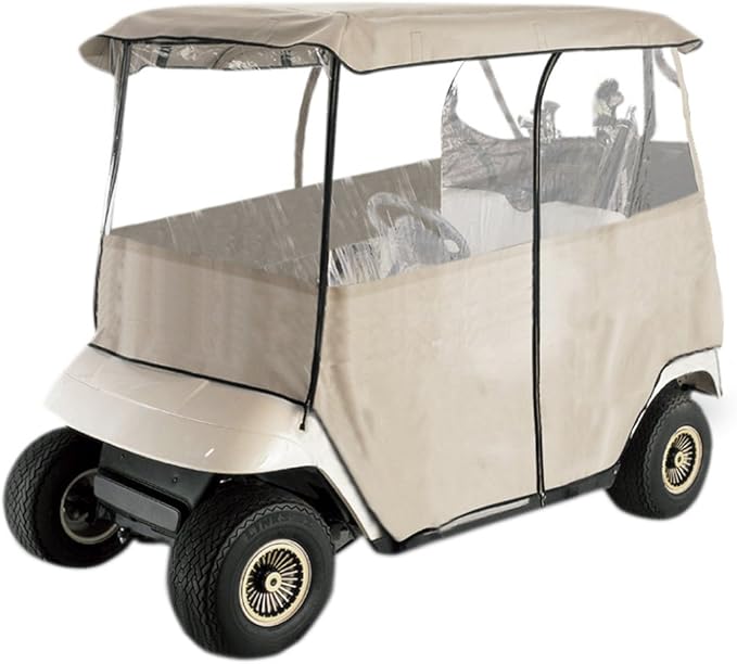 Leader Accessories Deluxe 2-Person Golf Cart Cover Storage Driving Enclosure Fit EZ Go, Club Car, Yamaha Cart