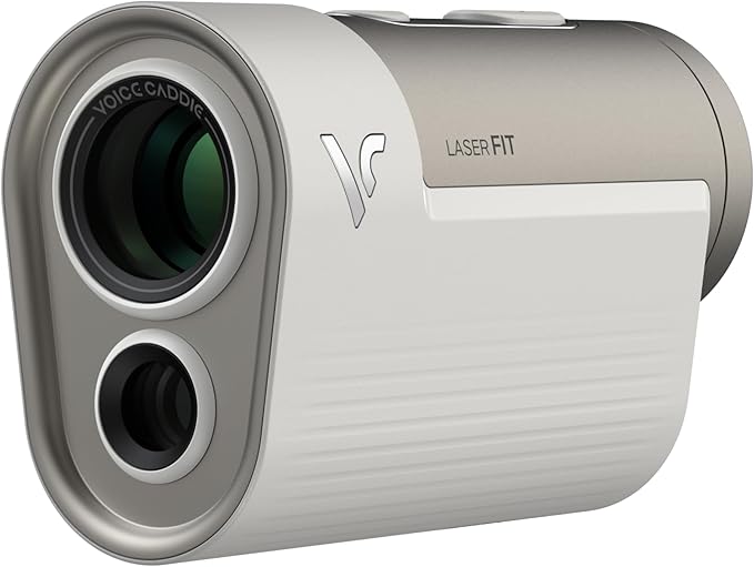 Voice Caddie Laser Fit Golf Rangefinder w/Slope Integration & Tournament Mode | Dual Display 6X Optical Magnification | New Ball to Pin & Triangulation | Compact Bright LED Golf Laser Rangefinder