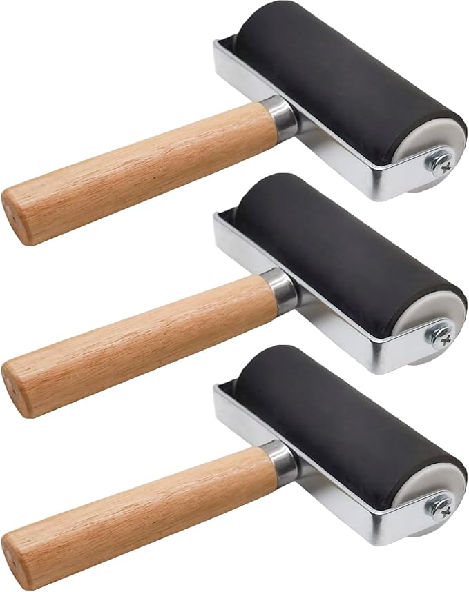 HRJZF 3 Pack Rubber Brayer Roller by HRJZF