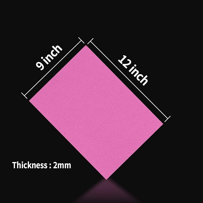 MEARCOOH Pink Foam Sheets Crafts 9x12 Inch 2mm Eva Color Craft Foam Paper - Image 3