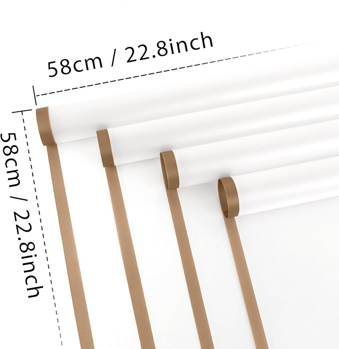 FUHITIM 20 Sheets Flower Wrapping Paper - Image 2
