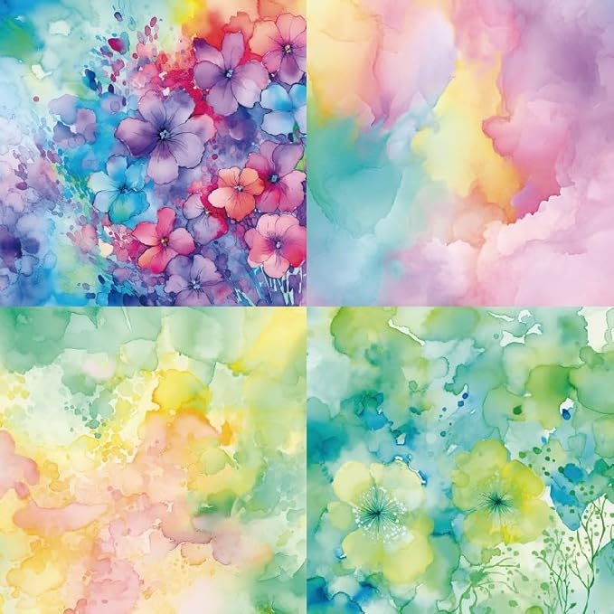 Vintage Scrapbook Paper Pad Floral Patterned Paper 6×6, 24 Sheets Single-Sided - Image 2