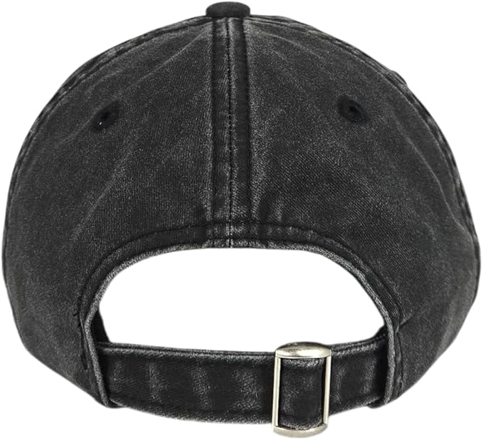 LA California Bear Embroidered Vintage Cotton Baseball Cap Adjustable Metal Buckle Unstructured Low-Profile Hat Men & Women