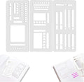 3PCS Planner Stencils Templates Set, Handmade Flexible Record Template by Unknown
