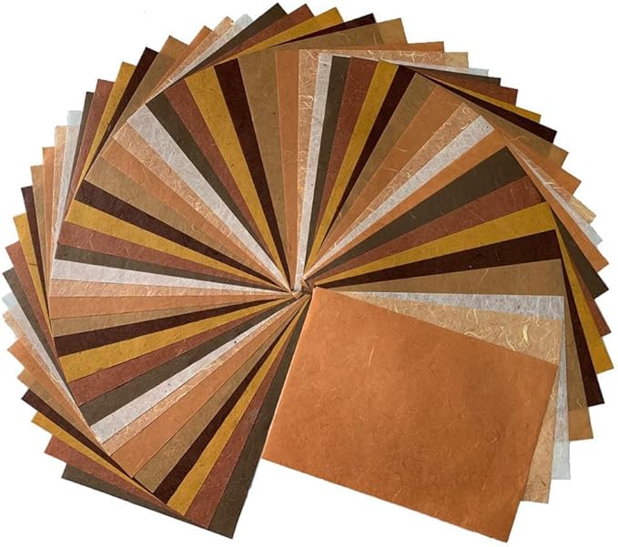 50 Sheets A4 Natural Fiber Mulberry Tree, Banan Bark Mulberry Paper Sheets Art by RATREE888