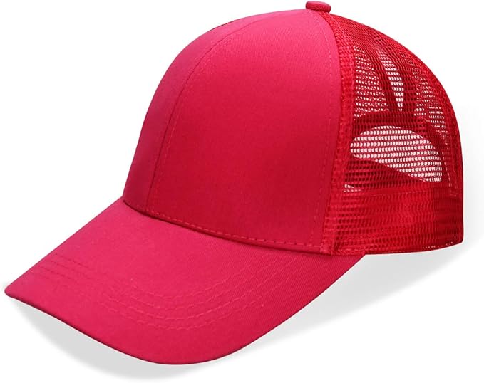 Criss Cross Hat Washed Distressed Baseball Cap Ponytail Hat High Messy Bun Ponycap for Women