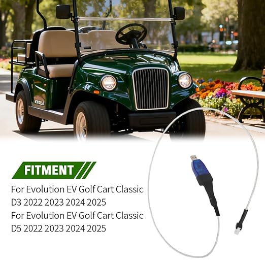 AUTOVIC 3.5' USB Programming Cable for Evolution EV Golf Cart Classic D3 D5 2022-2025