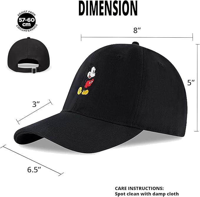 Disney Adult Baseball Cap, Mickey Mouse Adjustable Dad Hat