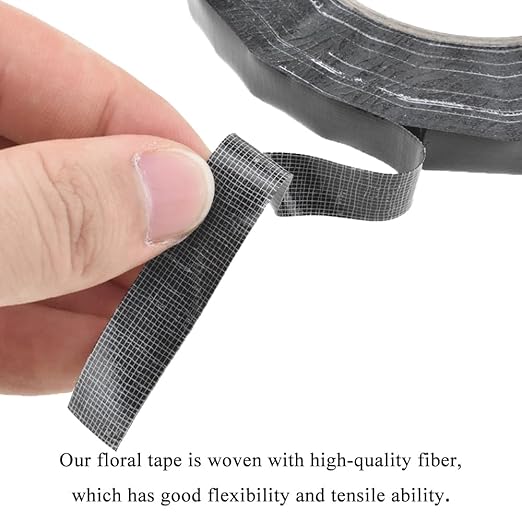 HAHIYO Black 0.5Inch Wide Floral Tape Waterproof Florist Tape Flower Wrap - Image 3