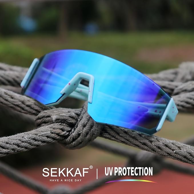 SEKKAF Youth Baseball Sunglasses for Boys Girls Age 6-12 Softball Cycling Sports Sunglasses for Kids Lightweight Frame