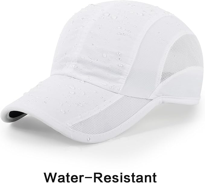 HH HOFNEN Quick Dry Baseball Cap Unstructured Running Cap Water-Resistant UPF 50+ Mesh Golf Sun Hats for Men Women