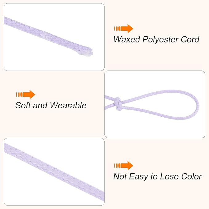 MECCANIXITY Waxed Cord 2.5mm Waxed Polyester Cord 87 Yard Wax String - Image 3
