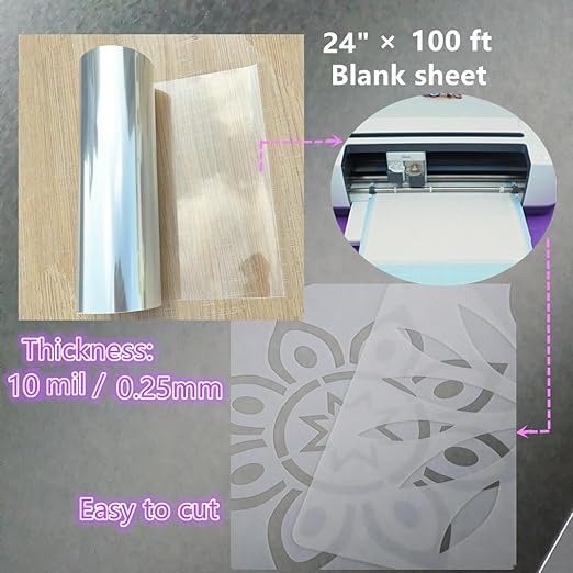 Clear 24inchs x 100ft Rolls 10 mil Transparency Blank Stencil Sheets Material - Image 3