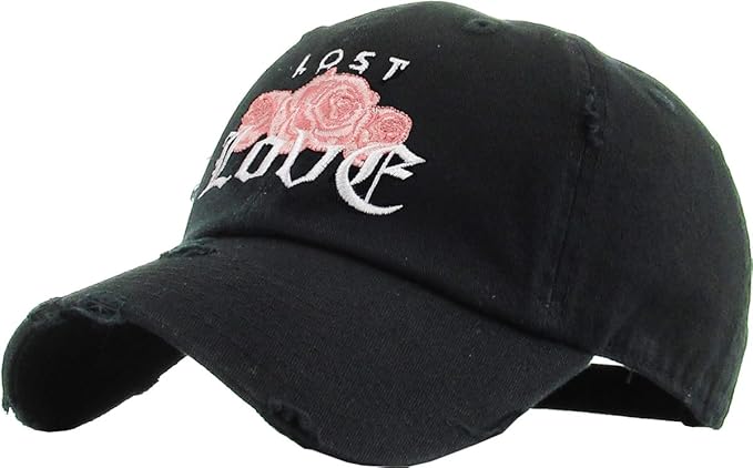 Rose Flowers Love Good Vibes Men Women Dad Hat Baseball Cap Adjustable Unisex