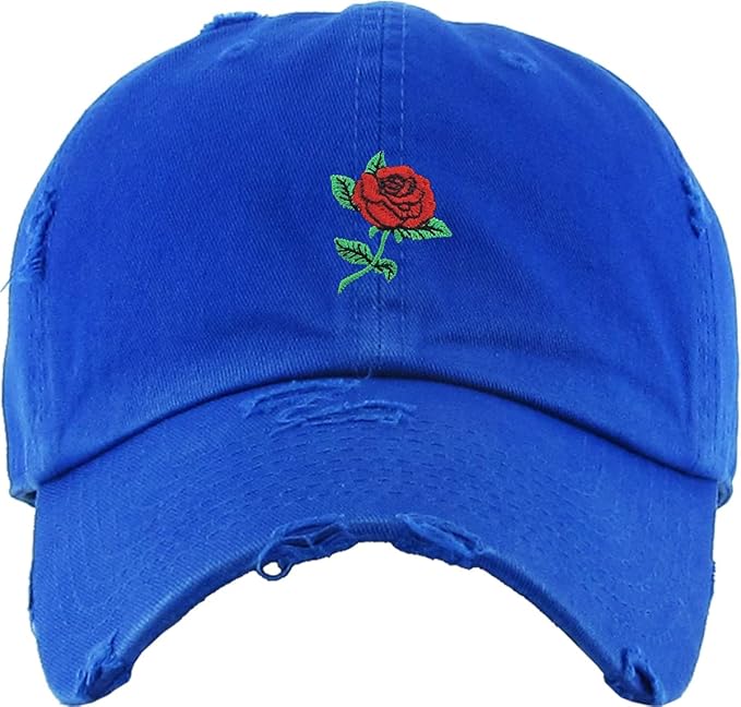 Rose Flowers Love Good Vibes Men Women Dad Hat Baseball Cap Adjustable Unisex